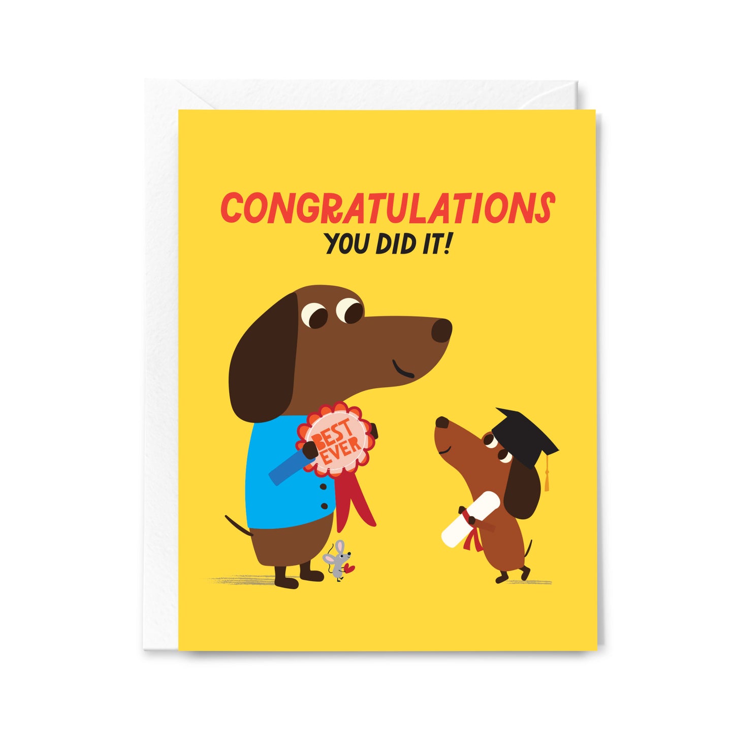 Congratulations Dachshund Card – You Did It!