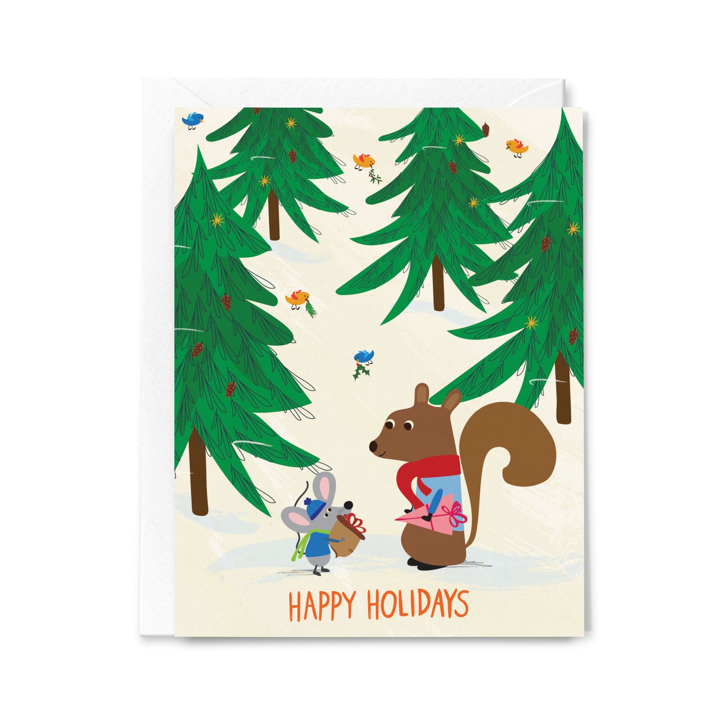 Happy Holidays – Winter Forest Gift Exchange Card