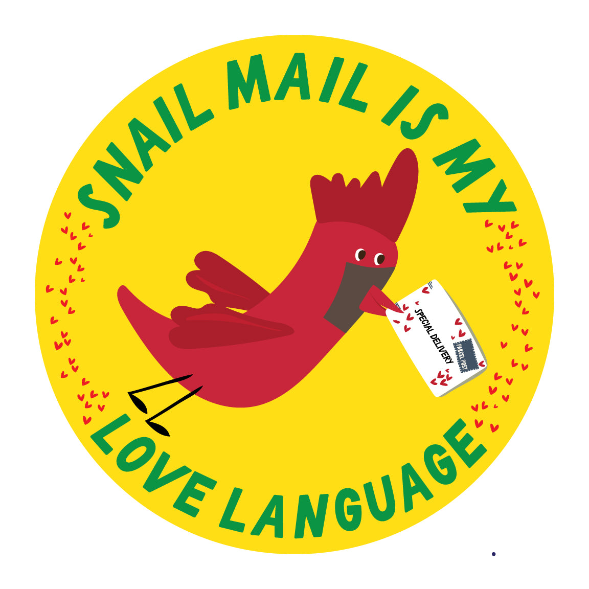 Snail Mail Is My Love Language – 3" Vinyl Sticker