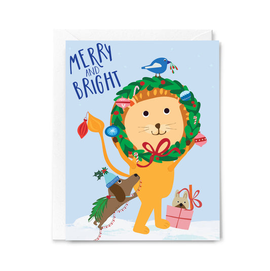 Happy Holidays - Lion Merry and Bright